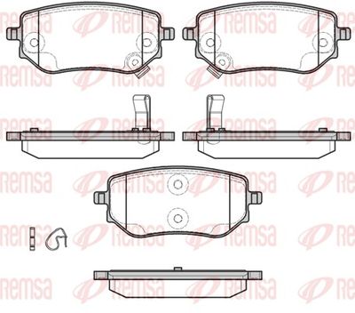 Brake Pad Set, disc brake REMSA 1802.02