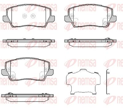 Brake Pad Set, disc brake REMSA 1803.02
