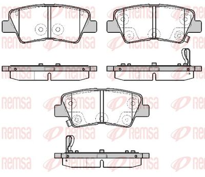 Brake Pad Set, disc brake REMSA 1807.02