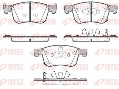 Brake Pad Set, disc brake REMSA 1808.02