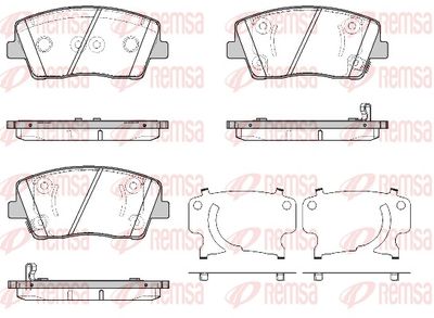 Brake Pad Set, disc brake REMSA 1811.02