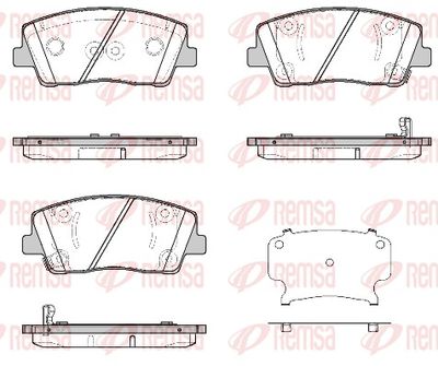 Brake Pad Set, disc brake REMSA 1812.02