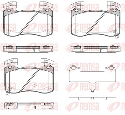 Brake Pad Set, disc brake REMSA 1813.02