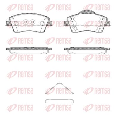 Brake Pad Set, disc brake REMSA 1818.00