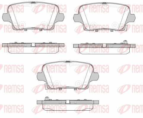 REMSA 1821.02 Brake Pad Set, disc brake