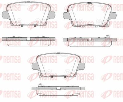 Brake Pad Set, disc brake REMSA 1821.02