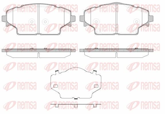 REMSA 1822.00 Brake Pad Set, disc brake