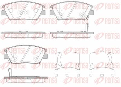 Brake Pad Set, disc brake REMSA 1824.02
