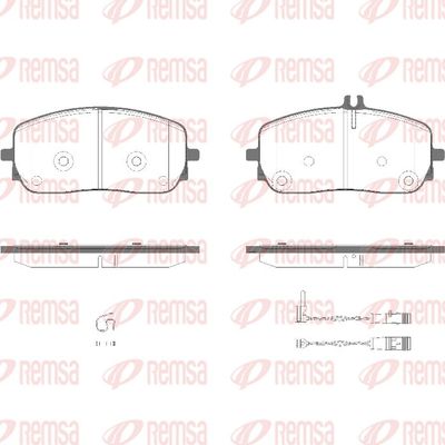Brake Pad Set, disc brake REMSA 1826.02