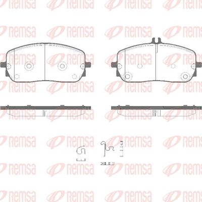 Brake Pad Set, disc brake REMSA 1826.05