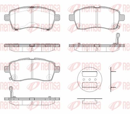 REMSA 1833.02 Brake Pad Set, disc brake