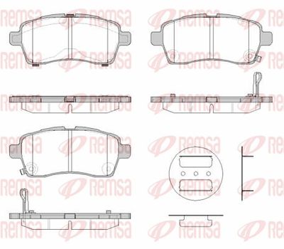 Brake Pad Set, disc brake REMSA 1833.02