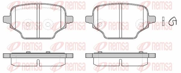 REMSA 1837.00 Brake Pad Set, disc brake