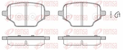 Brake Pad Set, disc brake REMSA 1837.00