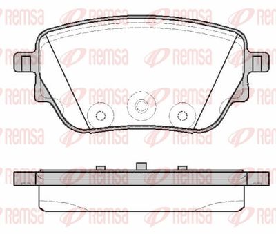 Brake Pad Set, disc brake REMSA 1838.00