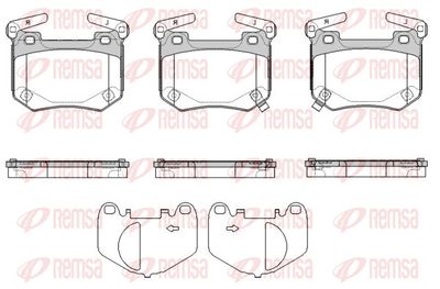 Brake Pad Set, disc brake REMSA 1849.02