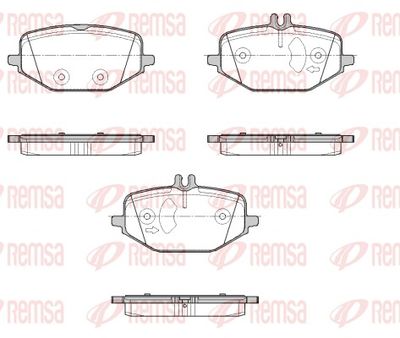 Brake Pad Set, disc brake REMSA 1855.00