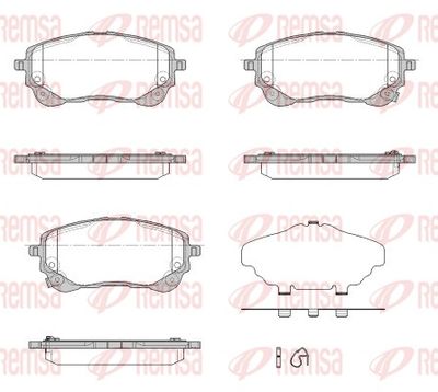 Brake Pad Set, disc brake REMSA 1858.02