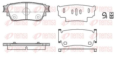 Brake Pad Set, disc brake REMSA 1861.00