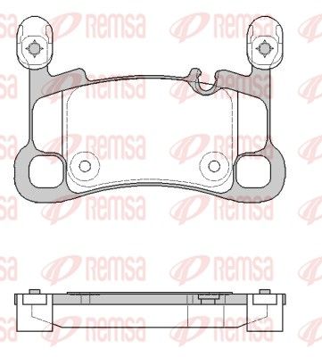 Brake Pad Set, disc brake REMSA 1864.00