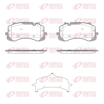 Brake Pad Set, disc brake REMSA 1865.00