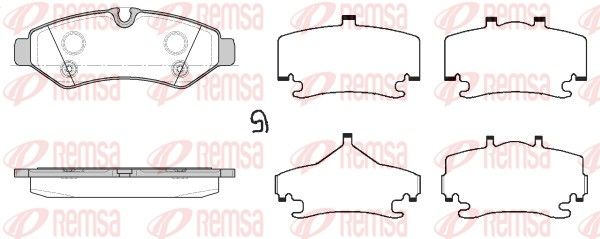 REMSA 1867.00 Brake Pad Set, disc brake
