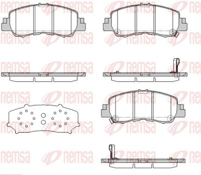 Brake Pad Set, disc brake REMSA 1881.02