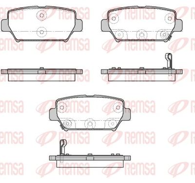Brake Pad Set, disc brake REMSA 1882.02