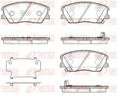 Brake Pad Set, disc brake REMSA 1884.02