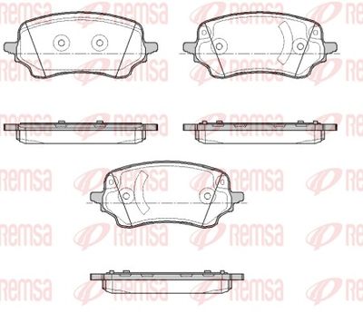 Brake Pad Set, disc brake REMSA 1885.00