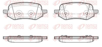 Brake Pad Set, disc brake REMSA 1886.00