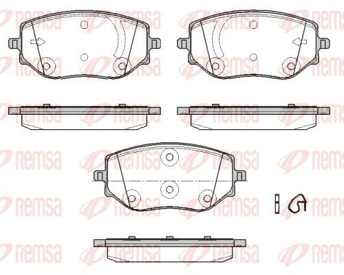 REMSA 1887.00 Brake Pad Set, disc brake