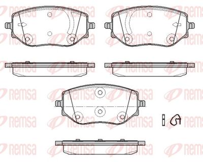 Brake Pad Set, disc brake REMSA 1887.00