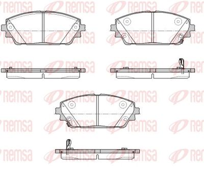 Brake Pad Set, disc brake REMSA 1900.02