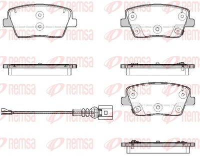 Brake Pad Set, disc brake REMSA 1901.02