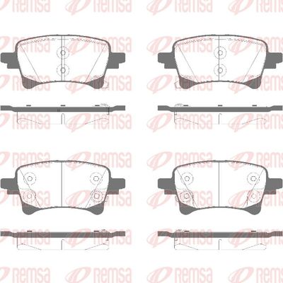Brake Pad Set, disc brake REMSA 1903.04