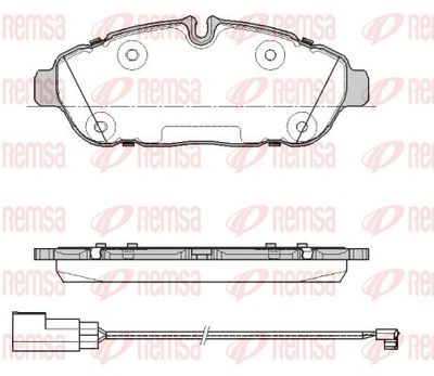 Brake Pad Set, disc brake REMSA 1931.01