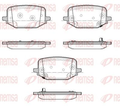 Brake Pad Set, disc brake REMSA 1933.02