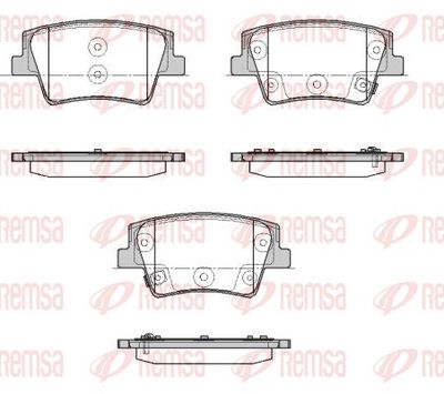 Brake Pad Set, disc brake REMSA 1935.02