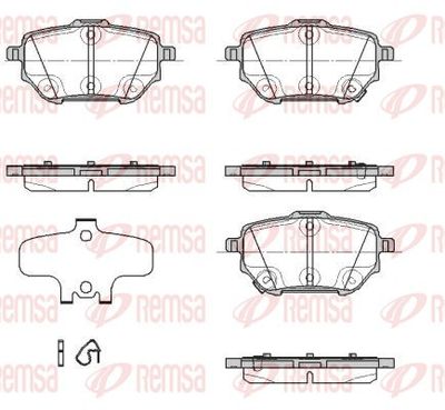 Brake Pad Set, disc brake REMSA 1937.02
