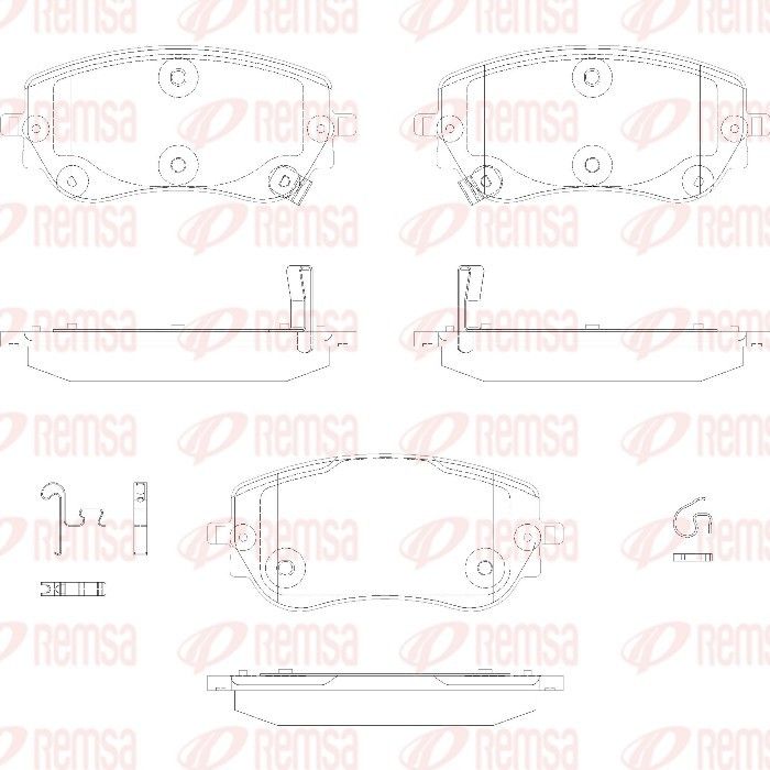 REMSA 1940.02 Brake Pad Set, disc brake