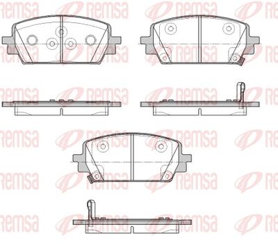 Brake Pad Set, disc brake REMSA 1943.02