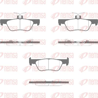 Brake Pad Set, disc brake REMSA 1944.02