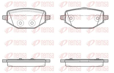 Brake Pad Set, disc brake REMSA 1946.00