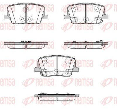 Brake Pad Set, disc brake REMSA 1947.02