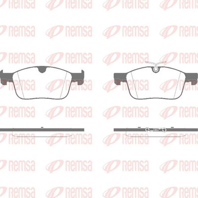 Brake Pad Set, disc brake REMSA 1949.00