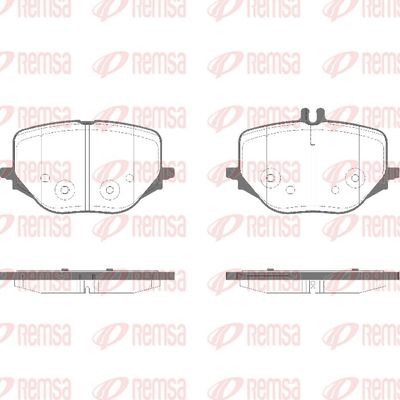 Brake Pad Set, disc brake REMSA 1950.00