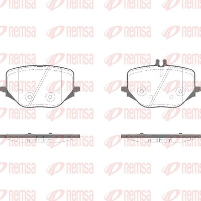 Brake Pad Set, disc brake REMSA 1950.10