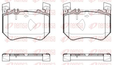 Brake Pad Set, disc brake REMSA 1953.00
