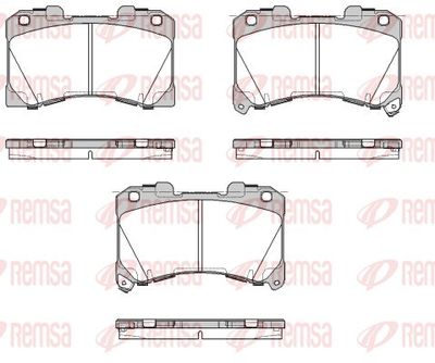 Brake Pad Set, disc brake REMSA 1955.02